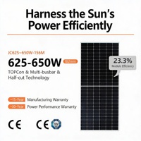 Panel Solar Monocristalino de Silicio de 625-650W con 23.3% de Eficiencia y Tecnología de Media Celda