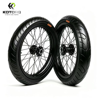 Ensemble de roues Supermoto KOTORQ 17 pouces pour Talaria XXX X3, pneus 70/90-17 90/80-17, configuration route 17x1.60 avant 17x2.15 arrière