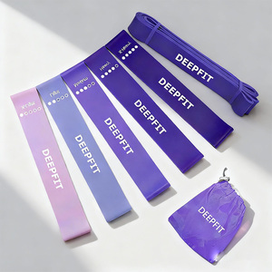 Bandes de résistance mini boucle imprimées avec logo personnalisé, ensemble en latex épais et élastique pour le fitness des jambes, le yoga et l'entraînement à domicile - Product Image 1