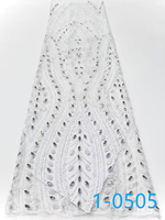 Tissu en dentelle française brodé de sequins et de pierres africaines, 5 yards, pour mariage, vente en gros