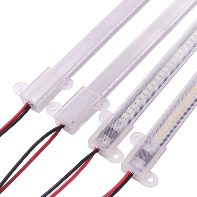 5/10/20pcs LED Bar Light Strip 12V Aluminum Light Bar SMD 5054 Cabinet Counter Lighting Pink Green Ice Blue Warm White
