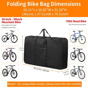 Bolsa de Transporte para Bicicleta Plegable, Impermeable, para Viajes en Auto, Tren y Avión - Product Image 6