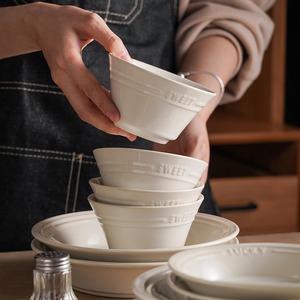 Ceramic Tableware Restaurant Home Hotel Stoneware Dinner Salad Plate Bowl Mug <b>Set</b> Reactive Glazed 16pcs <b>Dinnerware</b> <b>Set</b> - Product Image 2