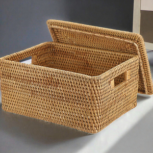 Rustic Large <b>Square</b> Shape PP Plastic Multifunction Laundry <b>Basket</b> with Handle for Bathroom Clothes Storage - Product Image 3
