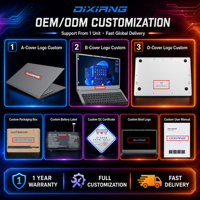 ODM Tersedia Notebook DIXIANG 15.6 Inch Intel i3 8145U 2.4G+5G WiFi Bluetooth Casing ABS/Logam Opsional RAM SSD untuk Grosir