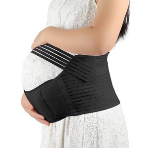 Adjustable Maternity Support <b>Belt</b> Breathable <b>Elastic</b> Cotton Mid To Late Pregnancy Black - Product Image 1