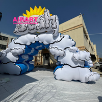 Arc gonflable de publicité d'arche gonflable de nuage d'arche bleue gonflable de nuage