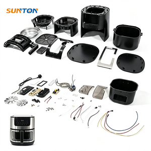 Pièces de friteuse électrique SUNTON en acier inoxydable, multifonctionnelles, personnalisables, avec fenêtre visuelle optionnelle, les plus vendues - Product Image 1