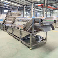 Eenvoudig Te Bedienen Vers Fruit Cassave Borstel Groente Diepe Wasmachine Luchtbel Reinigingsmachine