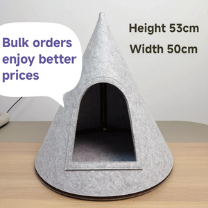 Cama para Mascotas de Punto Grueso con Diseño de Árbol de Navidad, Moderna Casa para Perros y Gatos, Tienda de Campaña Navideña, Refugio Interior Acogedor, Color Personalizado, Logotipo, Embalaje - Product Image 2