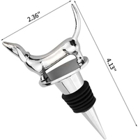 Accessoires de barre en alliage de zinc Animal chien forme bouchon verseur de vin pour cadeau de mariage