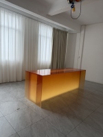 Comptoir de bar moderne en acrylique YMZ avec éclairage LED, meuble rectangulaire pour salle à manger, idéal pour la maison, les pubs, les clubs et les événements