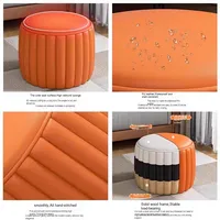 Design moderne Citrouille Petit Banc Internet Célébrité Simple Pouf Chaussure Poufs Ménage Tabouret Bas pour Salon Table Basse