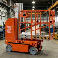 TERLION TMWP6-2100 OEM Plateforme de travail aérien électrique à mât unique en alliage d'aluminium de 6 m, élévateur vertical autopropulsé, capacité de 400 lb