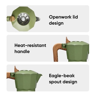 Aluminum Alloy Moka Pot Espresso Maker Classic Italian Stovetop Coffeemaker for Home Kitchen Outdoor Use - Product Image 2