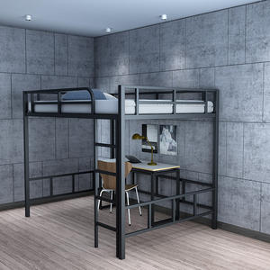 Cama Elevada de Hierro Forjado para Dormitorio Escolar Moderno, Estructura Ahorradora de Espacio para Apartamentos Pequeños, Económica y Sencilla, 1.2m, para Dormitorio de Hotel, <span class=keywords><strong>Zhibao</strong></span> - Product Image 2