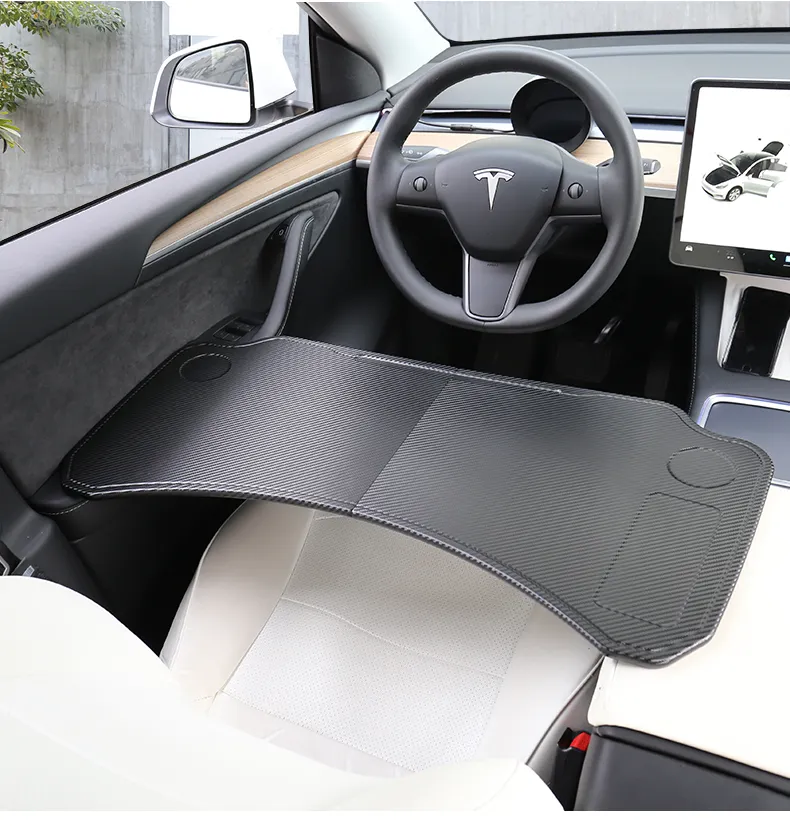 Suitable for Tesla Model3/Y car dining plate small table board folding computer table special accessories interior modification