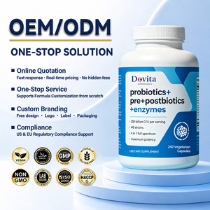 Cápsulas de Probióticos OEM Synbiotic 50 Mil Millones de UFC con Fibra Prebiótica para la Salud Intestinal, Sin OMG, Veganas, Venta al por Mayor, B2B - Product Image 1
