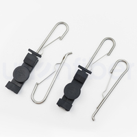 Support d'ancrage pour câble à fibres optiques FTTH de type S, corps en plastique ODWAC, attache en acier inoxydable, protection UV pour extérieur