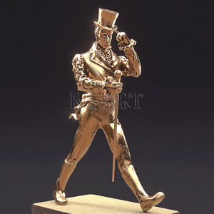 Heißer Verkauf Johnni Walking Man handgemalte Harz Handwerk Figur lebensgroße künstliche Berühmtheit Skulptur Statue - Product Image 1