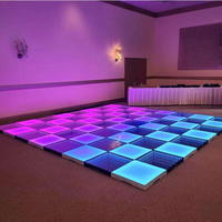 Panneaux de sol de danse 3D intérieur/extérieur 50x50cm avec éclairage LED laser blanc chaud et projecteurs IP65 pour hôtels – Effets spectaculaires