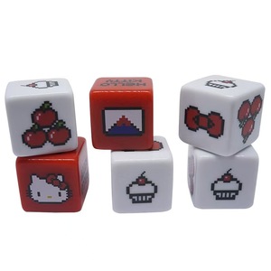 ชุดลูกเต๋าอะคริลิกทรงหลายเหลี่ยมขนาด 20 มม. - พิมพ์สี UV ของเล่นเสริมพัฒนาการสำหรับเด็ก ชุดสุ่มสำหรับเล่าเรื่อง - Product Image 4