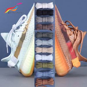 Cordones de cuerda gruesa redonda trenzada para zapatos <span class=keywords><strong>Yeezy</strong></span>, nuevos estilos, 2021mm, Color sólido, 5,5 - Product Image 6