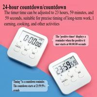 Timer Dapur Elektronik Digital Multi-Fungsi Stopwatch Elektronik Layar LCD Mini untuk Manajer Waktu Olahraga dan Pelajar