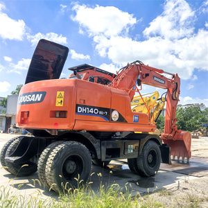 <b>Cheap</b> Sale Doosan Dh140w-7 15.1TON Used Hydraulic Wheel Excavator 2020 Model 0.6m <b>Bucket</b> 86KW Engine Powered - Product Image 1