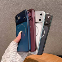 Casing Ponsel Magnetik Ultra Tipis Original untuk iPhone 18Pro 17 Air 16 15 14 13 Pro Max Pelindung Kamera Matte Anti Benturan Hard Cover