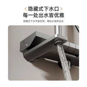 Aluminum Alloy Shower System Rectangle Top Spray With Handheld Shower Head Modern Design Easy To Install For Home Bathroom Hotel - Product Image 5