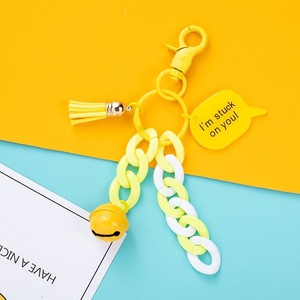 New Acrylic Resin Link Chain Keychain <b>Spray</b> <b>Paint</b> Trendy Fashion Jewelry for Women Girls Wedding Party Gifts - Product Image 5