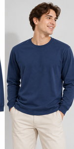 T-shirt à manches longues en coton tricoté 100% style décontracté avec logo frontal Vietnam personnalisé/OEM coupe oversize - Product Image 4