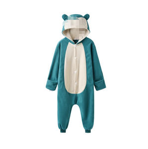 Pijama Enterizo de Franela Polar para Adultos, Ropa de Casa Universal para Jóvenes y Parejas, Mono Azul con Dibujos Animados - Product Image 3