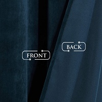 Rideaux en Velours Bleu de Haute Qualité, Style Européen Américain, Design Luxe pour Salon, Sur Mesure, Occultant pour Garder Votre Espace au Chaud