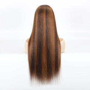 P4/27 #   Pelucas de Cabello Humano Virgen <span class=keywords><strong>Peruano</strong></span> con Frente de Encaje, sin Pegamento, Largas y Lisas, Estilos de Ondas Naturales HD para Encaje - Product Image 5