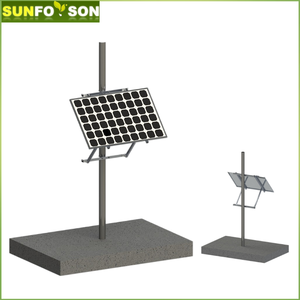 Bảng điều khiển năng lượng mặt trời hệ thống khung gắn cực đơn cho các ứng dụng ngoài lưới thép hình ống - Product Image 2