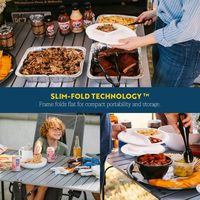 Table moderne légère et pliable |   Table de repas portable pour 4 personnes, plateau en aluminium résistant à la chaleur, pour les barbecues