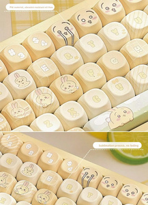 Keycaps Tema Usa-<span class=keywords><strong>gi</strong></span> yang Lucu Profil M-oa PBT Dye Sublimation 132 Tombol untuk Switch Mx 61/64/68/104/108 Keyboard Mekanik - Product Image 3