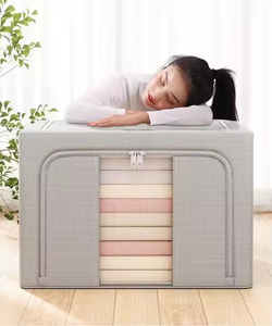 2024 Thiết Kế Mới Phong Cách Châu Âu Có Thể Gập Lại Quần Áo Lưu Trữ Hộp Thép Khung Thực Tế Gấp Quần Áo Tổ Chức Nhà Bếp Túi Sử Dụng - Product Image 2