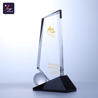 Plaques de cristal 3D, en verre de cristal personnalisé directement à l'usine, collection