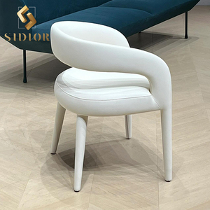 Poltrona <span class=keywords><strong>da</strong></span> <span class=keywords><strong>pranzo</strong></span> moderna di lusso bianco <span class=keywords><strong>da</strong></span> tappezzeria nuovo stile di raffreddamento in pelle sedia <span class=keywords><strong>da</strong></span> <span class=keywords><strong>pranzo</strong></span> mobili per uso domestico - Product Image 6
