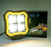 Feux de route LED 4 pouces 12V 25W avec boîtier en aluminium et faisceau combiné spot/flood pour ATV, UTV, voiture, camion