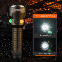 Lampe de signalisation LED multifonctionnelle rechargeable par USB, étanche IP65, portée de faisceau 1000M+, 230 lumens, pour chantier et chemin de fer