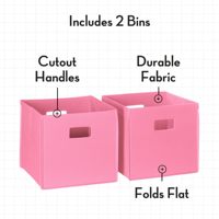 Paquete de 2 Cajas de Almacenamiento Plegables en Forma de Cubo, Organizador Decorativo Plegable para Estantes, Armarios, Ropa Debajo de la Cama o Juguetes para Niños