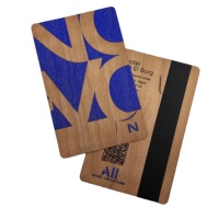 Carte de visite en bois NFC personnalisée 13,56 MHz 2025, impression couleur, puce 1k, carte RFID intelligente sans contact pour contrôle d'accès