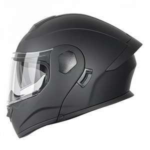 DOT認証済み 新品 オープンフェイス オートバイヘルメット - クイックリリース式 軽量ABSシェル 2つのバイザー クリア/スモーク オールシーズン対応 - Product Image 1