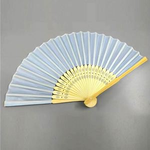 Éventails pliants en bambou et papier de 33 cm, sculptés à la main, en bois et tissu, style art populaire, pour usage professionnel et festif, vente en gros - Product Image 3