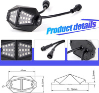 Nuevas Luces RGB para Autos 2024, 4 Unidades, 210 Grados, 104 LED, IP67 Impermeables, 9-32V DC /Audi/ACURA, Mejora de Iluminación