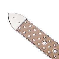 Ceinture en cuir cloutée de strass violets, style punk rock gothique, pour hommes et femmes, accessoire de mode pour jeans